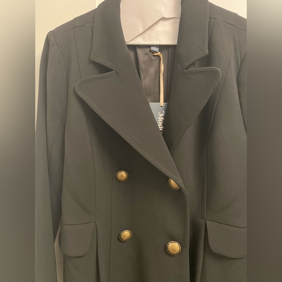 NWT ModCloth Military Style Long Coat - Picture 2 of 7